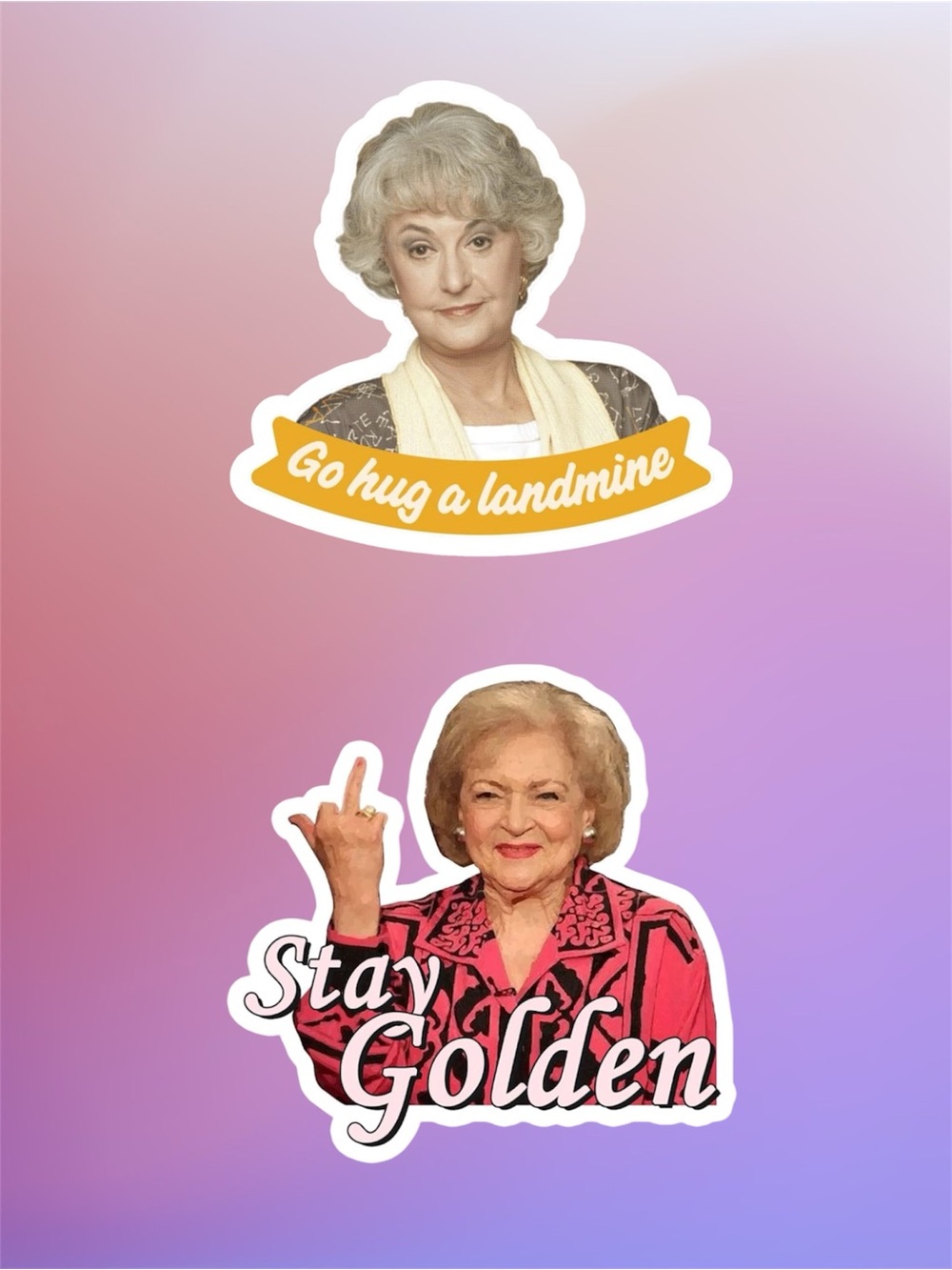 Golden Girls Blanche & Rose Funny Stickers